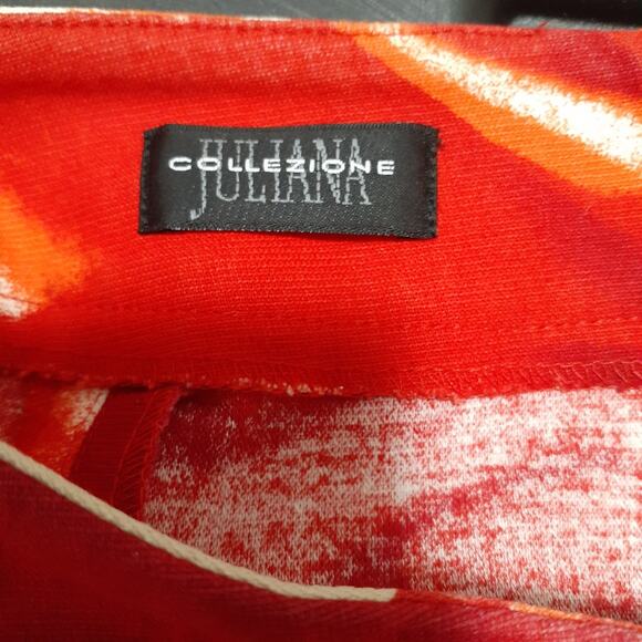 Juliana Collezione Women’s Red Floral Pleated Skirt Size 6 - Picture 3 of 7